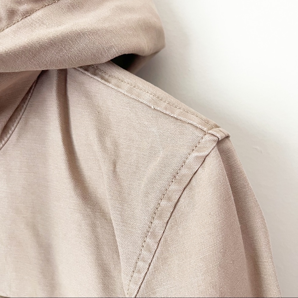 Levi's Hooded Crop Preppy Field Utility Cotton Jacket Khaki XL NWT - Picture 5 of 13